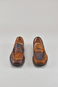 Brown Mismatch Loafers