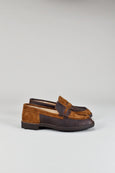 Brown Mismatch Loafers